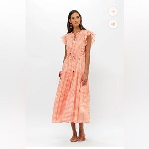 Oliphant size Large Orange Striped dress